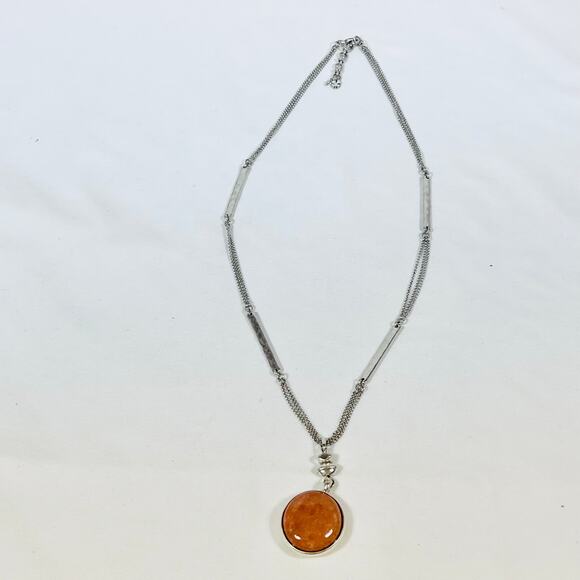 Rhodochrosite Navajo Round Double Sided Pendant Necklace Jewelry 16" Fantasy - Picture 6 of 11